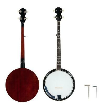 New 5 String Banjo Full Size With Closed Back 24 Brackets Head & Maple Neck