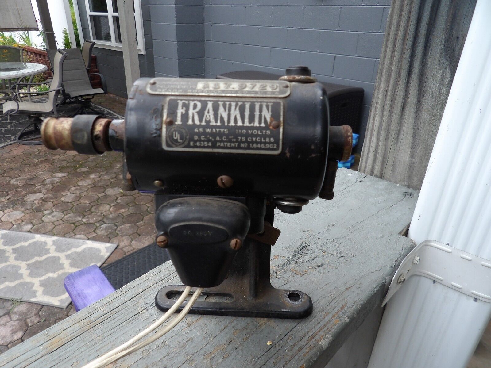 Antique Franklin (117.9729) Sewing Machine Motor Fits Domestic Sewing Machine