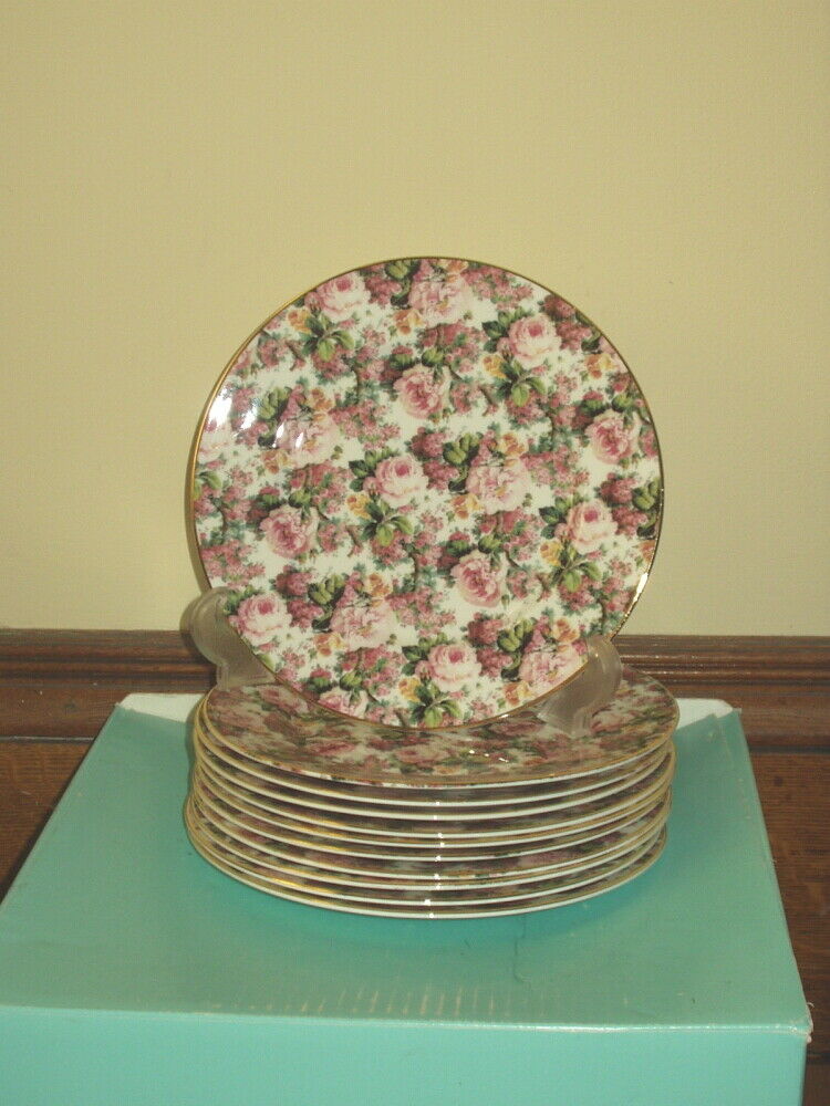 Three Royale Garden - Staffordshire Rose Chintz Collection - 8 3/8"